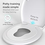 Premium Family Toilet Seat Urea Formaldehyde Soft Close Toilet Seat with Detachable Child Seat, Magnetic Toilet Lid with Quick Release and Adjustable Hinges, O Shape Toilet Seats for Toddlers Adults - Image 7