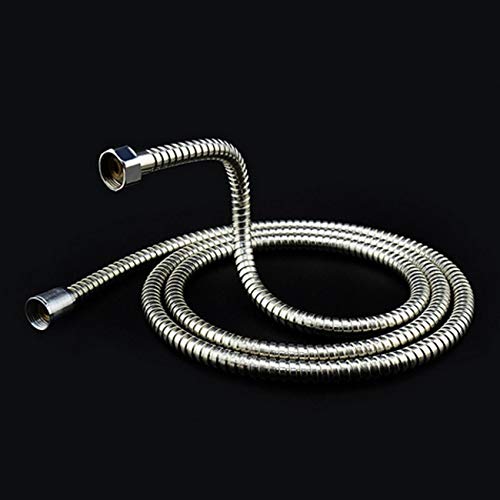 Image of Aquieen Stainless Steel 304 Shower Hose (Grade SS AISI-304) Anti-Corrosion & Anti Explosion Shower Tube, Silver (1.5 Meter)