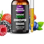 Haze CBD 6000mg CBD Oil – 30ml High Strength CBD Oil - Premium CBD Oral Drops – 100% Natural Flavour – Broad Spectrum CBD with MCT Oil – THC Free – Wellness & Daily Balance Support (Mixed Berries)