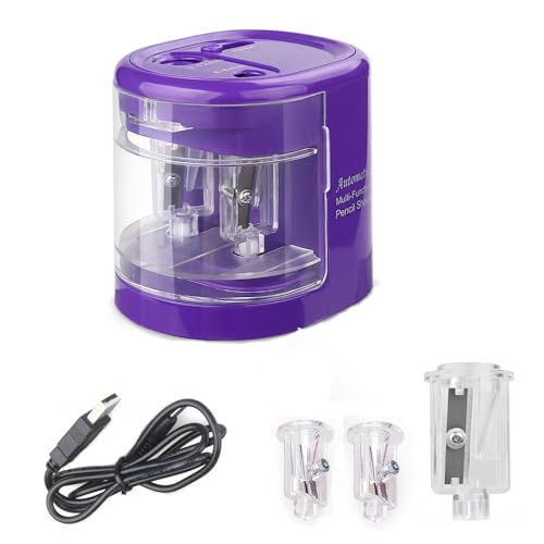 JFQSUNSINE Electric Pencil Sharpener Purple