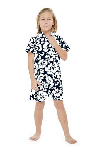 Image of Boys' Aloha Luau Shirt Cabana Set in Signature Prints | 100% Cotton; Button Front Shirt; Signature Tropical Prints; Lightweight Comfort; Vacation Ready