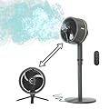 Shark FlexBreeze Pedestal & Tabletop Oscillating Fan with Remote, Indoor & Outdoor Oscillating Fan, Portable Fan With Mist, Corded & Cordless Fan with InstaCool Misting Attachment, FA222