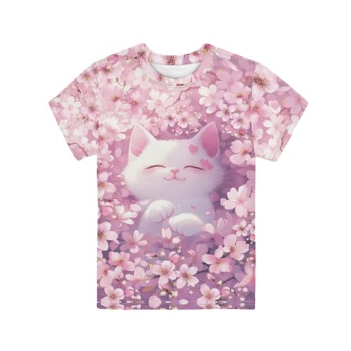 Image of WELLFLYHOM Kids Tshirts Girls Boys Short Sleeve Crewneck Tees Shirts Casual Sport Pullover Tops Size 3-16 Years