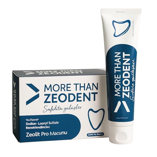 More Than Zeodent Pasta de dientes 100 g – Sin flúor, sin SLS, pasta de dientes natural con zeolita, mentol y cloruro de zinc, adecuado para adultos y niños a partir de 6 años