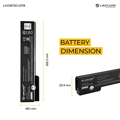 Lapcare BIS Certified Compatible Laptop Battery for HP EliteBook 8460P 8470P 8570P 8560P ProBook 6470B 6360B 6460B 6465B 6560B 6565B-(Black) - Image 2