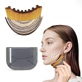 Brosses lymphatiques pour le visage JINYJIA, Brosse ovale avec poils de chèvre souples, Marron, pour le contour du visage, le menton et la mâchoire