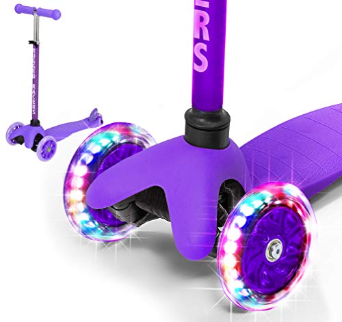 Rugged Racers Purple Kick Scooter for Boys & Girls 3 Wheel Scooter, Kick