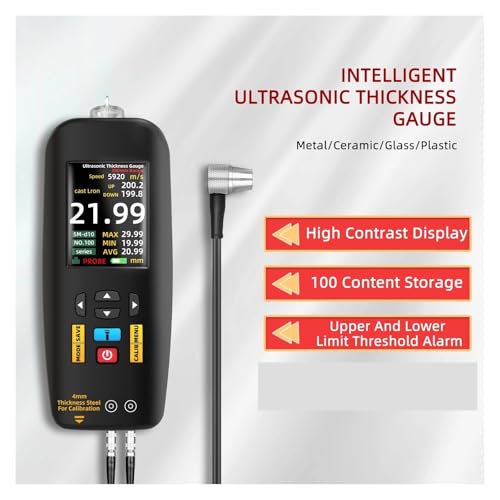 Medidor digital de espesor ultrasónico para metales, aluminio y acero con sensor inteligente miniatura 2