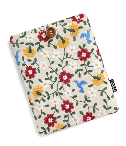 TiMOVO Funda para 7' E-Reader Book Paperwhite y Colorsoft Signature Edition, Bolsa Protectora para 6-7 Kobo Pulgadas de eBooks, Jardín de Colibríes