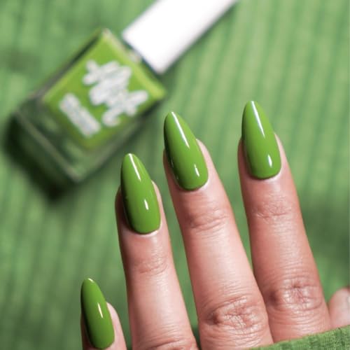 Image of Nails & More Olive Green Nail Polish, Argan Oil-Infused Gel Shine, Earthy Green Nails, Subtle Elegance | 10ml