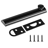 Black Surface Bolts for Doors 4 Inch Black Slide Lock Solid Bold Latch Brass Heavy Duty Door Bolt Lock with Screws for Cabinet, Doors Hardware Accessories