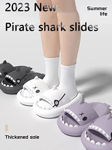Zureto Pirate Shark Slides, Original Cloudy Shark Slippers Sandals, Summer Anti-Slip Open Toe Beach Slippers2