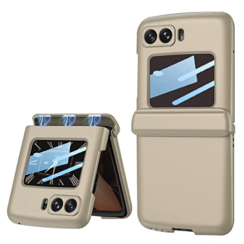 EasyShow Coque pour Motorola Razr 2022, Motorola Razr 2022 Étui Tout Compris Pliable à charnière avec, Housse de Protection Pliante PC Rigide Coque de Protection pour Motorola Razr 2022-Or