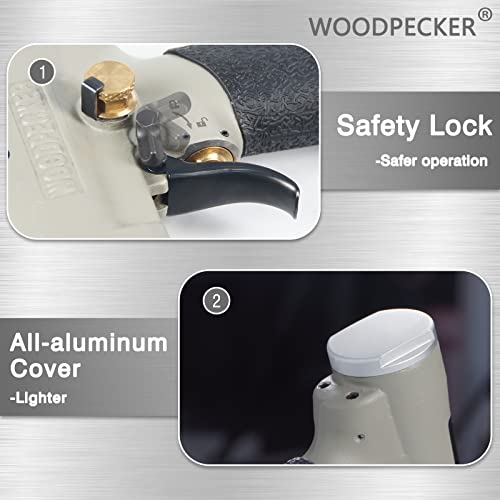 Woodpecker F30S 18 Gauge 3/8 Inch To 1-3/16 Inch Pneumatic Continuous Firing Brad Nailer With Safety, Comes With 5,000 Brad Nails, Air Power Finish Nail Gun For Windows & Door, Cabinets #TOP4