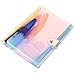 Chris.W A5 6-Ring Binder Cover Refillable Notebook Shell with Snap Button Closure for Ring-Bound Planner Pages, Dazzling Rainbow Color(Inner Paper Not Included)