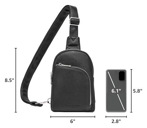 Image of INICAT Travel Sling Bag, Anti Theft Crossbody Bag for Women | RFID Blocking, 8 Card Slots, Back Zippered Pocket, Metal Zippers,Switchable Strap