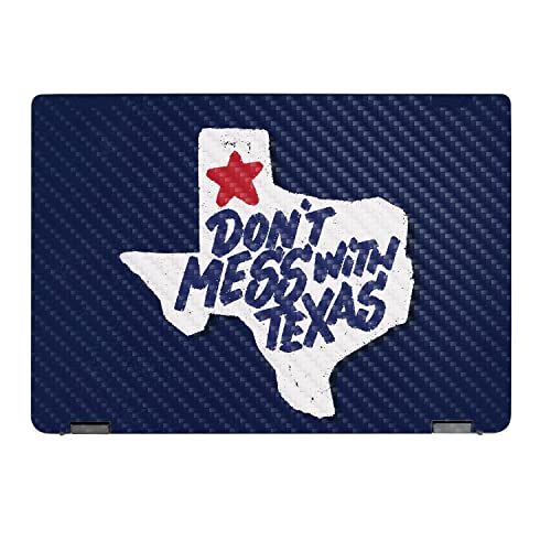 MightySkins Carbon Fiber Skin Compatible With Lenovo IdeaPad Flex 5 16" (2022) Full Wrap Kit - Dont Mess With Texas | Protective, Durable Textured Carbon Fiber Finish | Easy To Apply | Made in the USA