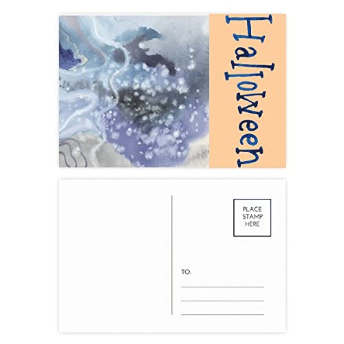 Cartes postales d'Halloween aquarelle pour invitations et déco