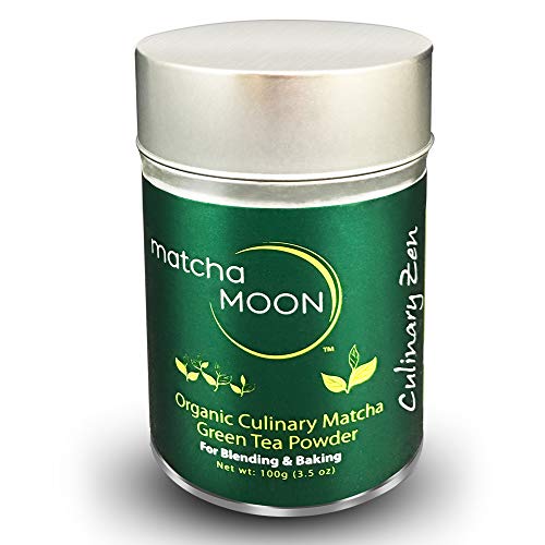 Matcha Moon Organic Matcha Green Tea Powder - Japanese Superior Culinary Grade - Uji, Kyoto Japan - Best for Baking & Blending, Antioxidants - Value Size 100g Tin