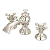 Watercreation481crosshandlessolidbrassfaucetinnickel  Urban Country Home Decor Water creation 481 cross handles solid brass faucet in nickel  urban country home decor
