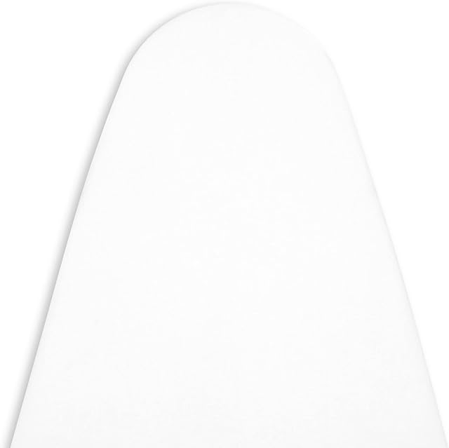 Encasa Ironing Board Covers (112 x 34 cm) Elastic Tightening with Thick 4 mm Felt Padding, Easy Fit, Scorch Resistant, Plain Colors- White