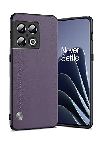 Puxssul Coque pour OnePlus 10 Pro 5G (2022), Coque en Cuir Synthétique TPU, Antichoc Anti-Dérapante Ultra Léger Coque pour OnePlus 10 Pro 5G (2022), pour Hommes Femmes (Violet) Cover