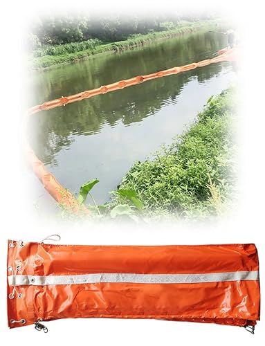Barrera flotante de contención de derrames de aceite, barrera flotante para instalación rápida, material de PVC de alta resistencia, ideal para protección contra inundaciones y respuesta de emergencia
