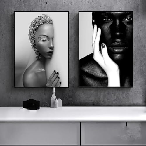 Art mural scandinave et portrait africain pour sublimer la décoration de salon