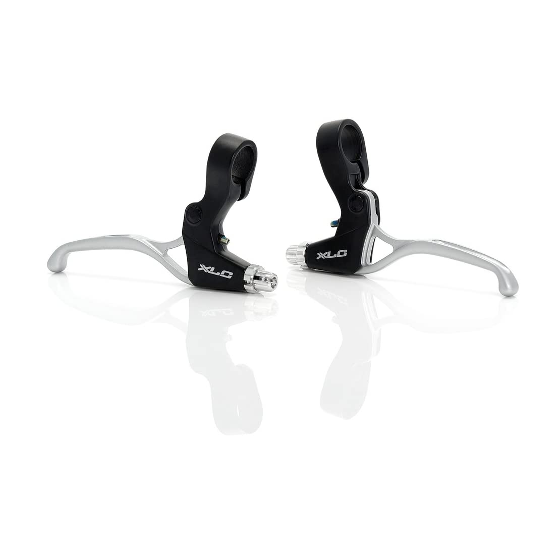 XLC V-Brake Lever BL-V02 Ø26.0mm Clamp 3 Finger Levers Aluminium Black/Silver -H