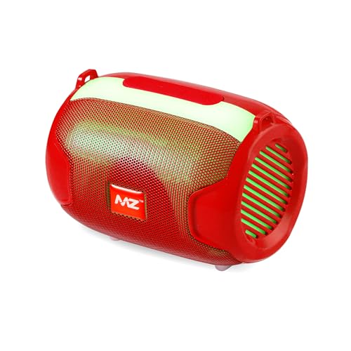 Image of MZ M15VP (Portable Bluetooth Speaker) Dynamic Thunder Sound, in Built RGB Light 5 W Bluetooth Speaker (Red, Stereo Channel)