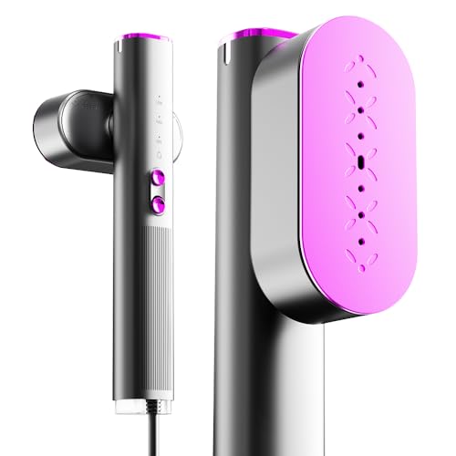 Travel Steamer for Clothes,100-240V Portable Garment Steamer, Steamer＆Iron 2 In 1, 30s Fast Heat-up,120ml Water Tank,Large Ceramic Heat Panel,Handheld Steamer for Global ＆ Europe Traveling,Purple by Mgnaooi - Used condition - US$21.11