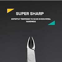 Vista 2 de Rui Smiths Pinzas profesionales para cutículas, de acero inoxidable de grado quirúrgico de precisión, mango francés, resorte doble, mandíbula