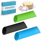 CoguZed 3pcs Silicone Garlic Peeler Tube Roller, Effortless Skin Remover, Garlic Roller, Garlic Rocker, Easy-Clean for Kitchen, Premium Durable Design
