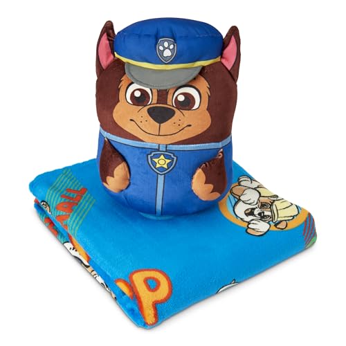 Northwest Paw Patrol Pup Time Hugger Pillow & Silk Touch Throw Blanket Set Stuffed Animal 50x60 inches and 11 inch Plushie