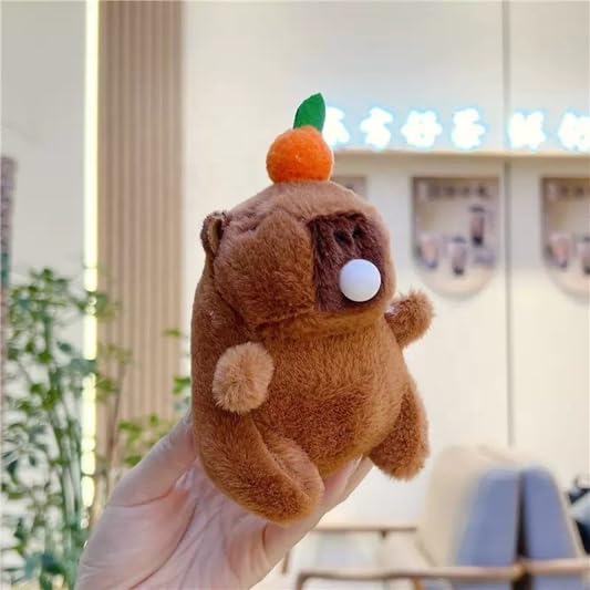 Image of SCOOBA Adorable Tiny Bubble Gum Capybara with up Side Down Shaking Music Toy (Tiny Bubble Gum Capybara)