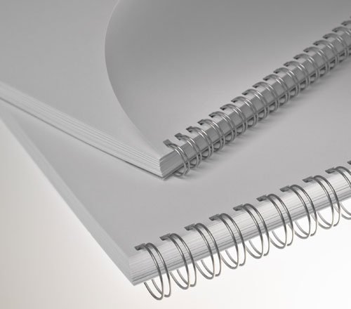 50 RENZ Drahtbinderücken 14.3 mm, bis max. ca. 120 Blatt, silber blank(metall)