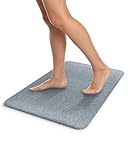 iHomara Alfombra de baño Piedra, Natural Kieselgur Alfombra de baño Antideslizante, Secado rápido, Super Absorbente, 60 * 39 cm Ducha Alfombra de Suelo para baño, casa y Cocina (Tablero no Plegable)