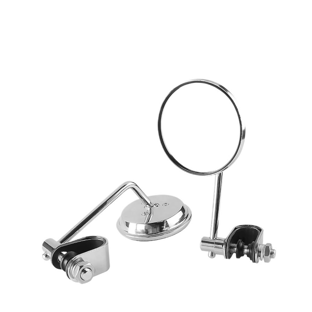 Espejos para manillar de motocicleta convexos que eliminan puntos ciegos en abrazaderas retro 5