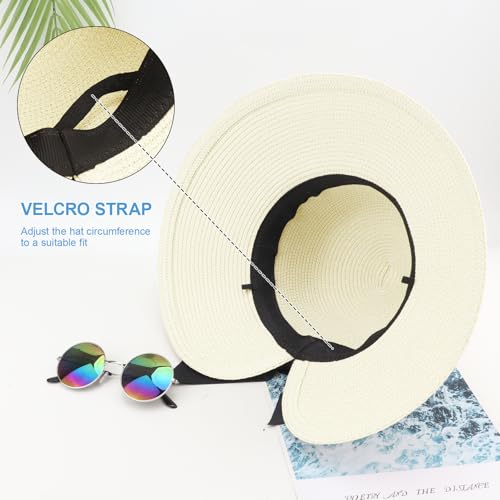Sombrero de verano AQOKKA para mujer con ala ancha miniatura 3