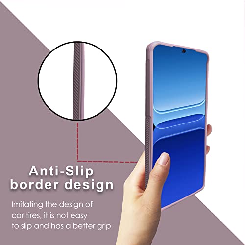 Image of A rtistque Liquid TPU Silicone Matte Shockproof Flexible with Camera Protection Soft Back Cover Case for Xiaomi 13 Pro 5G - Purple