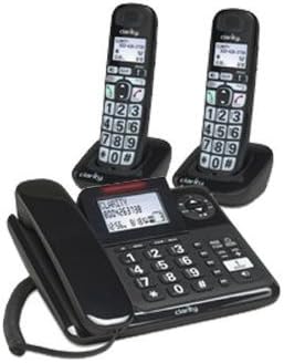 Clarity 53727.000 E814CC Combos de teléfono con cable e inalámbrico con pérdida auditiva moderada (E814CC con 2 E814HS)