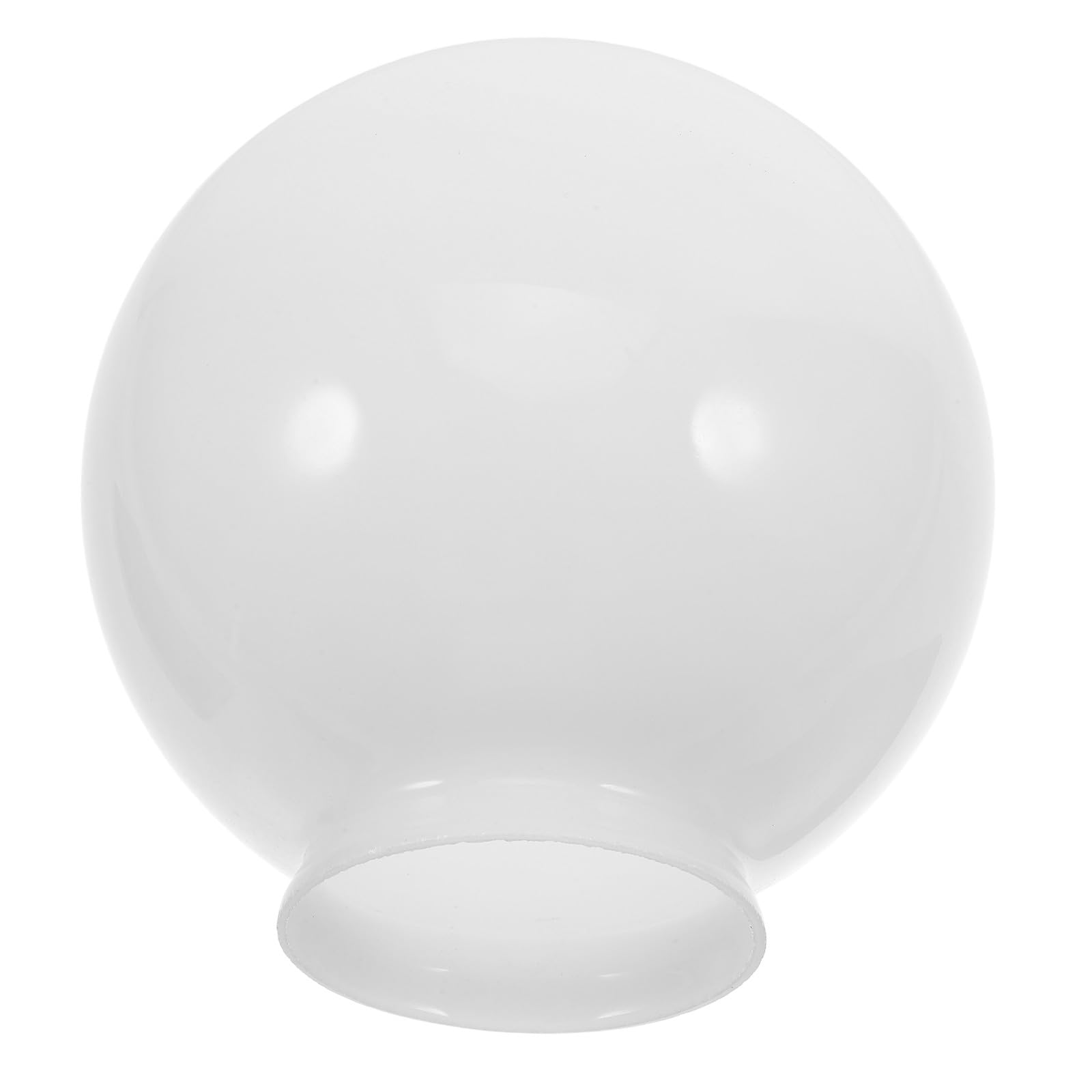 White Glass Globe Lampshade, 6.5 Inch Spherical Replacement Cover