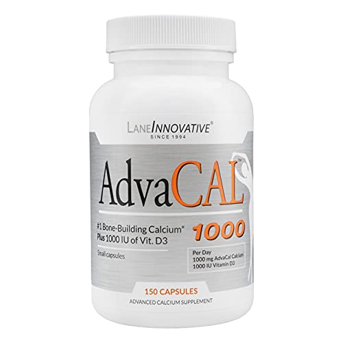 Lane Innovative - AdvaCAL 1000, Advanced Calcium Supplement, Easy to Swallow Extra Small Capsule, Supports Increased Bone Density (50 Servings)