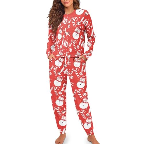 Image of Womens Lounge Set Long Sleeve Soft Pajama Sets