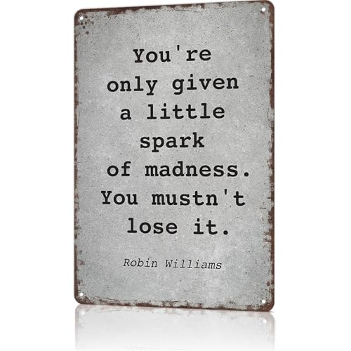 Vintage Metal Sign Robin Williams Quote L004 Poster Retro Tin Signs Funny Aluminum Sign For Man...