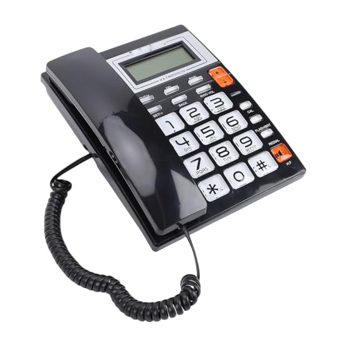 Teléfono fijo con cable Fosa botones grandes y pantalla LCD