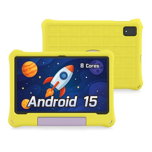 Image of Kids Tablet, Android 15 Tablet with Case - 8GB+64GB Storage (TF Expand 1TB), Octa-Core CPU, WiFi6, Dual Camera, Android Tablets for Kids Ideal for Toddler with Parental Control