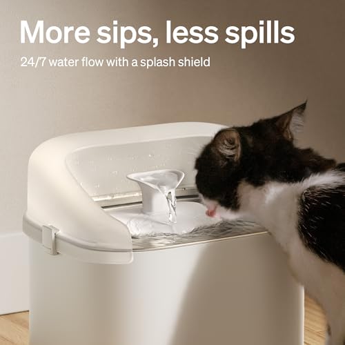 Image of PETLIBRO Splash Shield for 3L Dockstream 2 Cat Water Fountain PLWF106 PLWF116 and PLWF305 Prevent Water Spills, Large top Radius, Easy to Remove & Clean