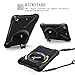 BRAECN for iPad mini 3/ Mini 2 Case,Heavy Duty [Shock Proof for Kids Case] -360 Degrees Swivel Stand and Hand Grip Strap/a Shoulder Strap for iPad mini 1 2 3 - Black