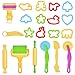 POKIENE Strumenti di Plastilina, 20 Pezzi di Accessori Giocattolo Colorati, Stampi per Argilla in Plastica per Bambini, Colore Assortiti per Bambini di età Superiore Ai 7 Anni